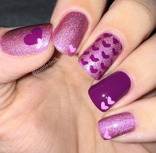 Unhas Decoradas com Coração Fotos: Passo a passo