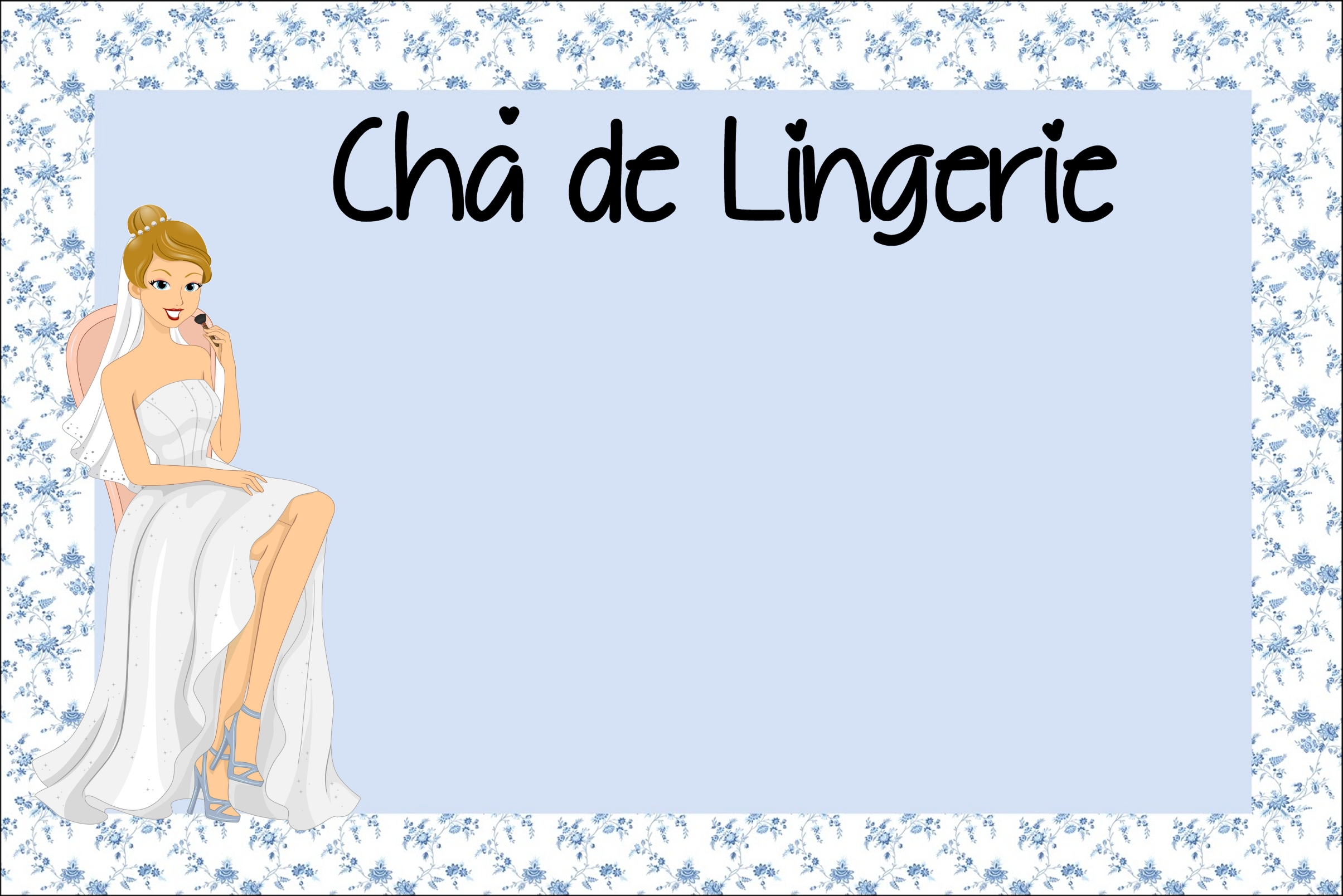 Convites para chá de lingerie para imprimir