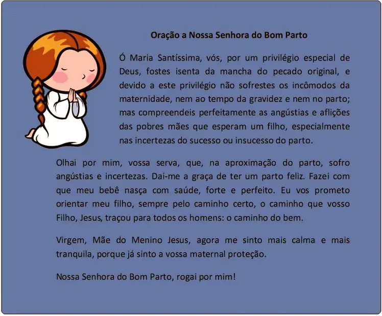 Oração Nossa Senhora do bom parto