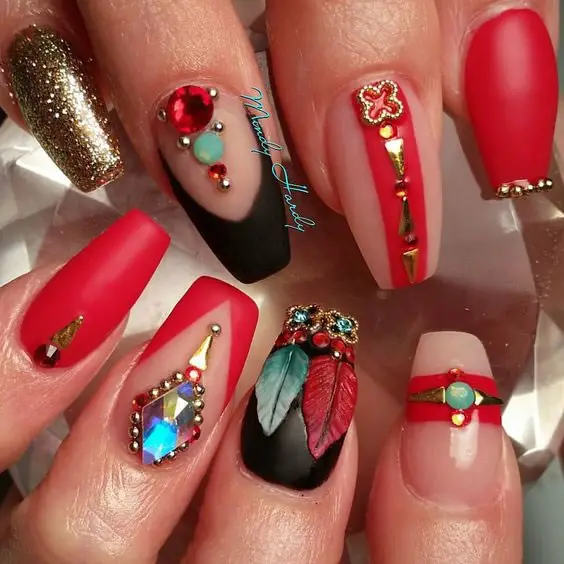 Unhas decoradas vermelhas: Fotos e Passo a passo