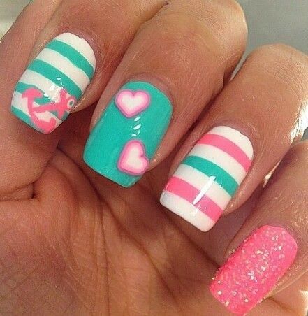 Unhas Decoradas com Coração Fotos: Passo a passo