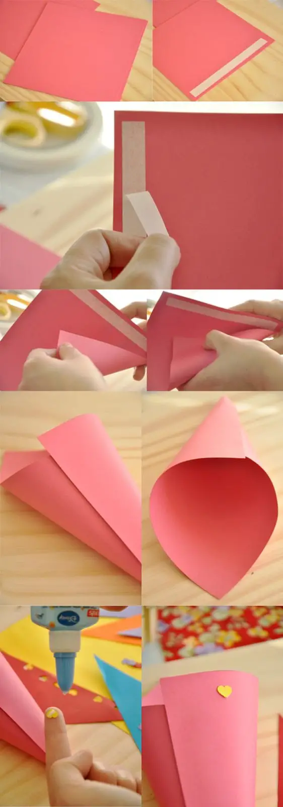 como fazer cone de papel