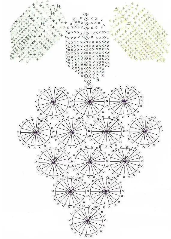 Crochet grape bunch graphic