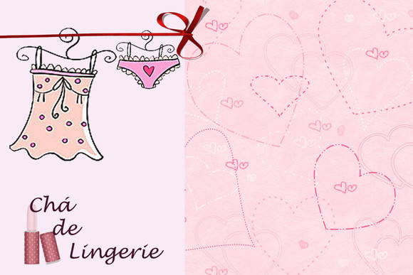 Convites para chá de lingerie para imprimir