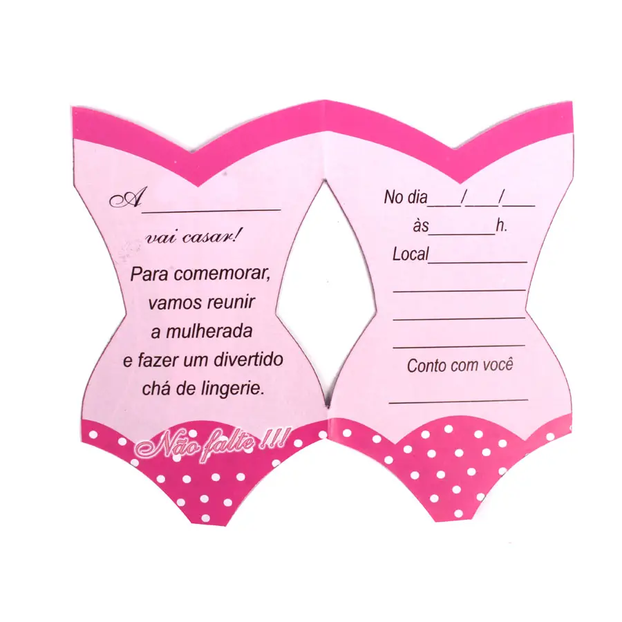 Convites para chá de lingerie para imprimir