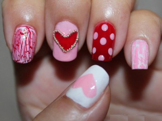 Unhas Decoradas com Coração Fotos: Passo a passo