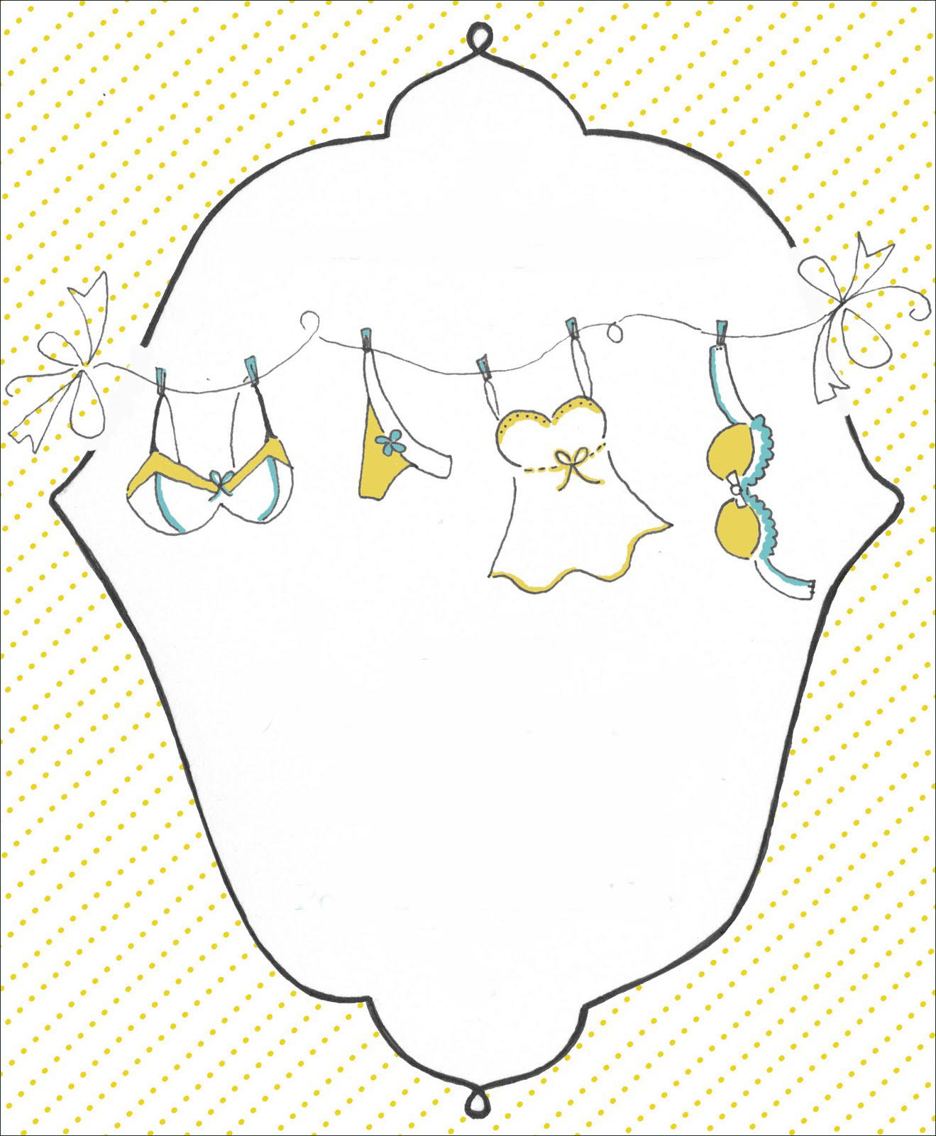 Convites para chá de lingerie para imprimir