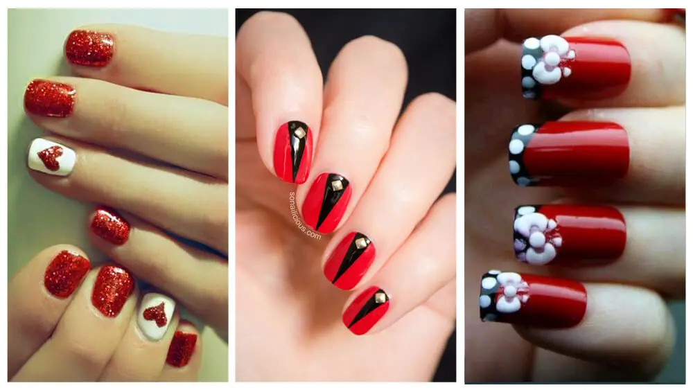 Unhas decoradas vermelhas: Fotos e Passo a passo