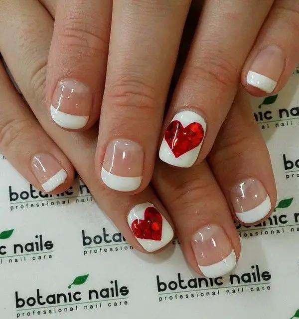 Unhas Decoradas com Coração Fotos: Passo a passo